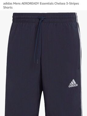 adidas Men’s AEROREADY Essentials Chelsea 3-Stripes Shorts - Navy
